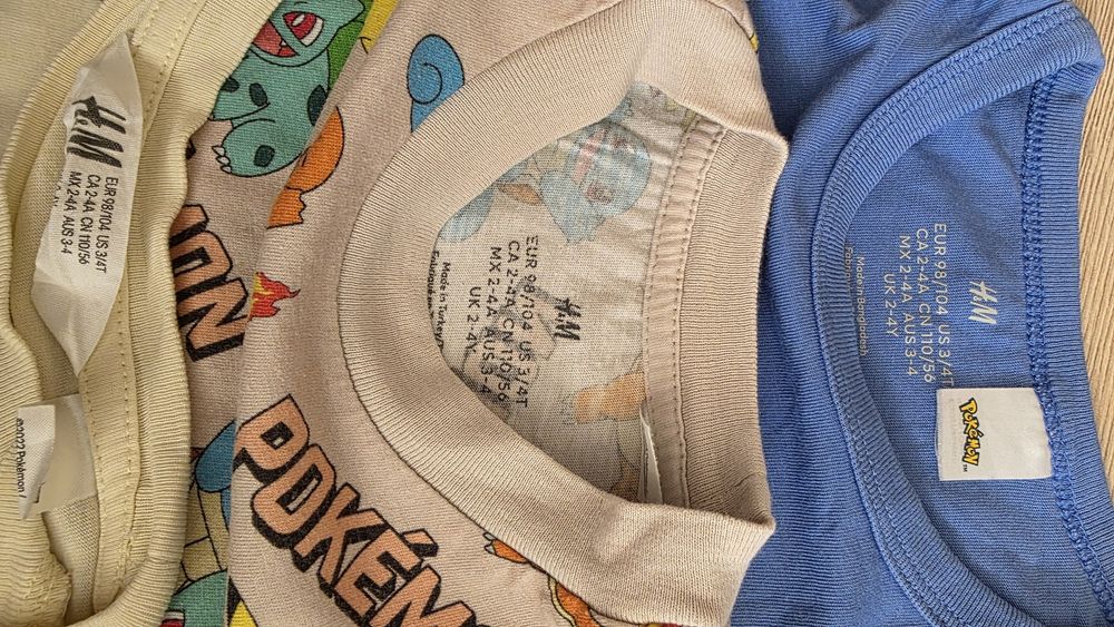 Bluzka bluzeczka koszulka h&m r.98/104 Pokemon