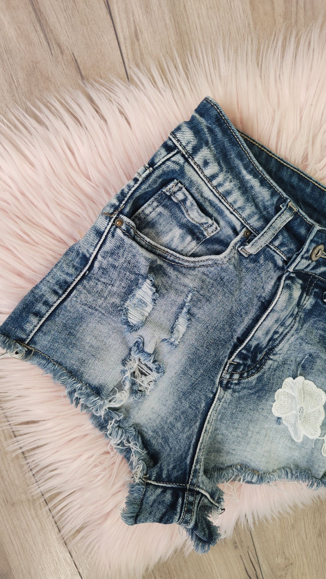 Jak nowe jeans wysoki stan XS szorty