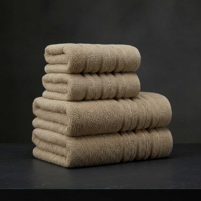 Ręczniki 4 Zestaw w 100% Bawełnianych Szarych 50x90 i 70x140 - Nowe!