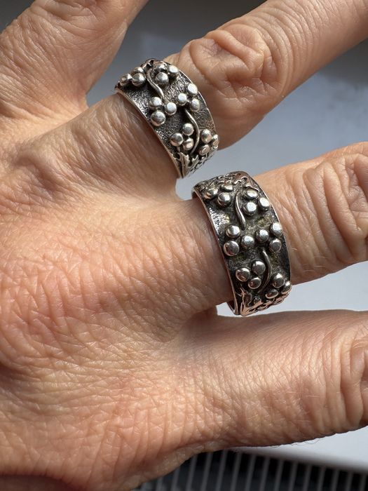 Stary pierścionek winogrona warmet z PRL katalogowy vintage unikat hit