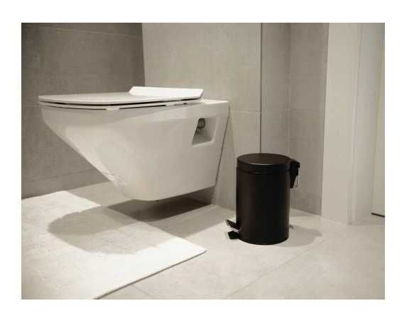 Kosz na śmieci 3L do łazienki toalety WC ŚMIETNIK SOFT CLOSE czarny