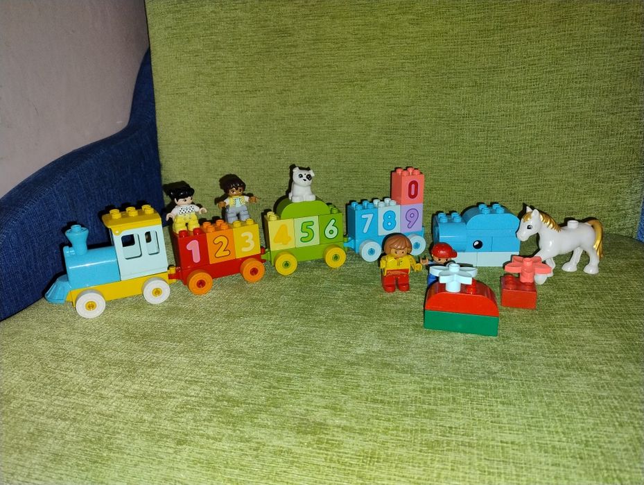 LEGO Duplo pociąg cyferki zwierzątka 3w1 konik duży