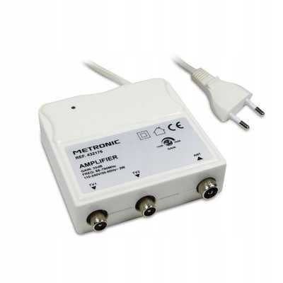 Wzmacniacz anteny wewnętrzny Metronic 432176 Regulacja do 30 dB