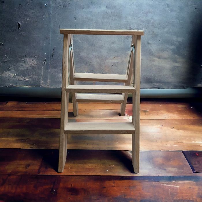 Drabinka drewniana do sesji z siedziskiem