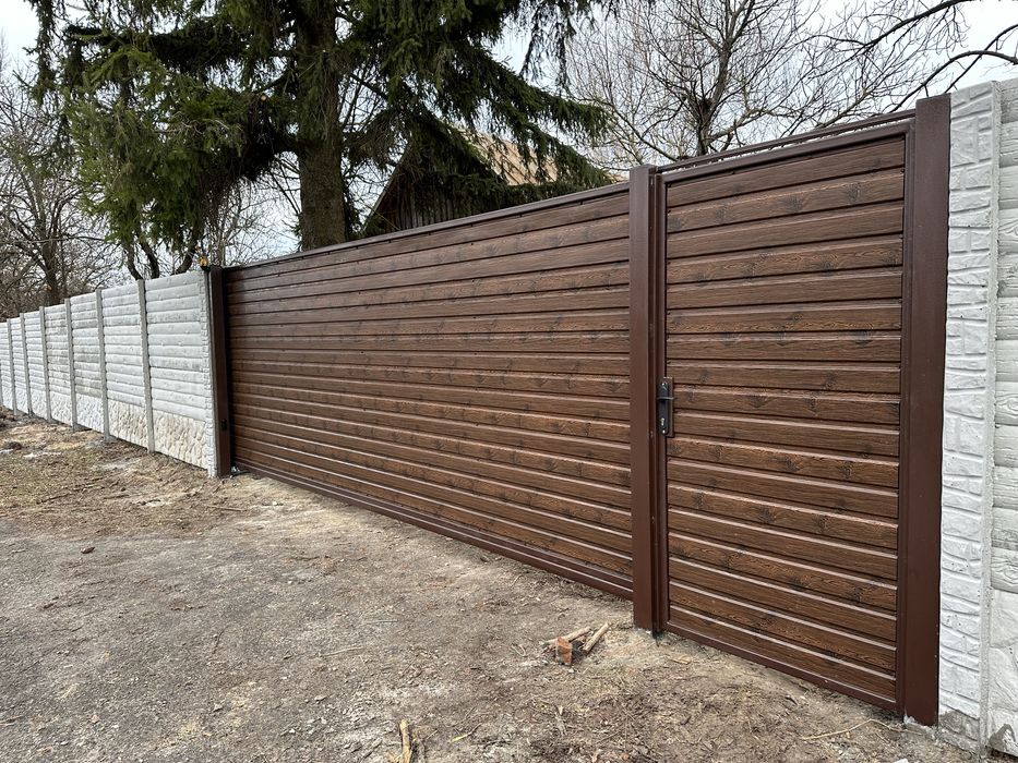 Еврозабор (бетонный забор) Киев и обл. Бетонний паркан. Євідновлення.