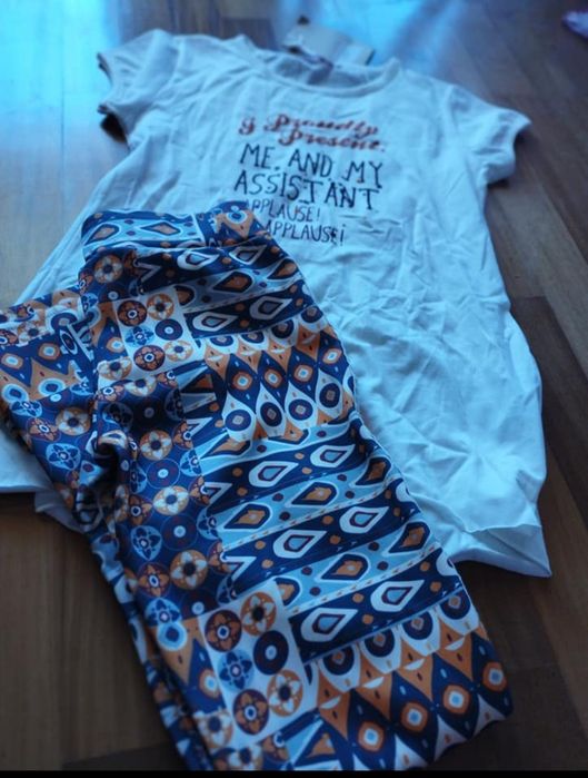 Conjunto de leggings e túnica novos com etiqueta