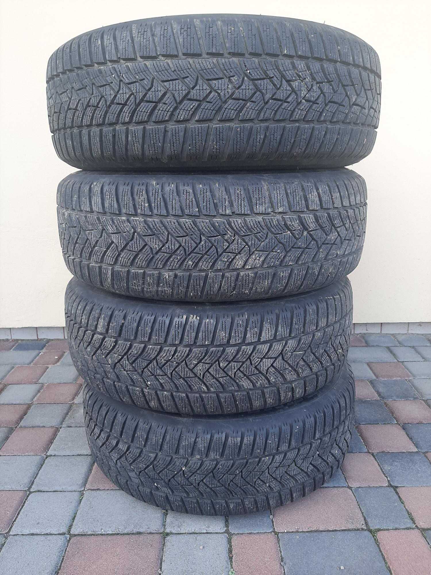 Б/У шини Dunlop winter sport 5 215/60 R16 95H зима+диски і ковпаки VAG