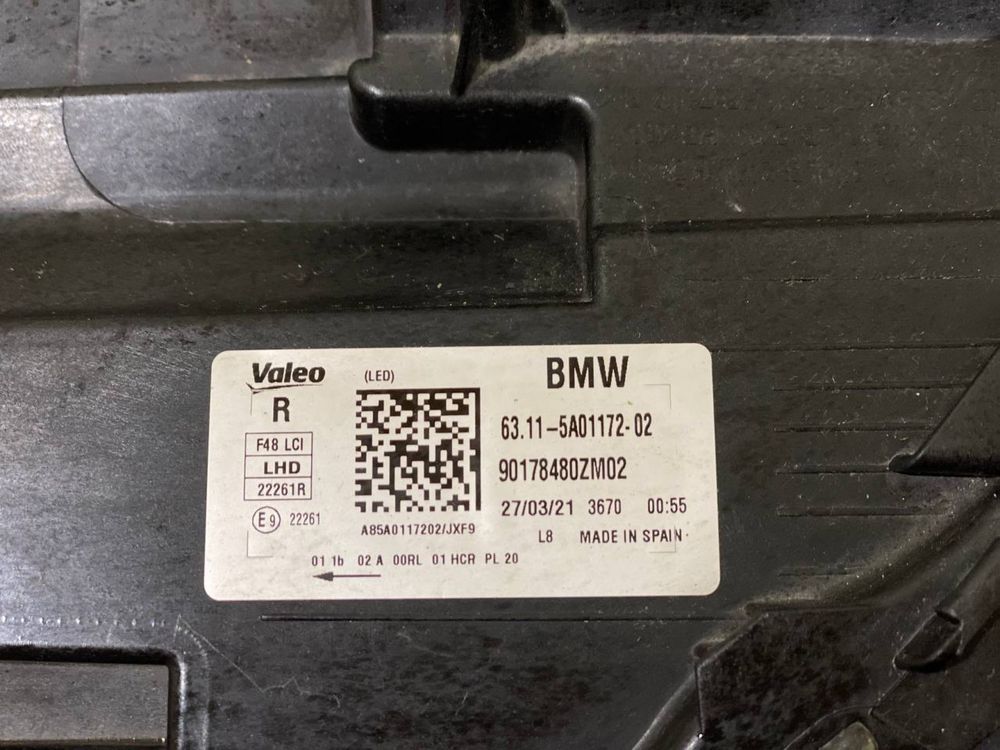 Фара передняя правая BMW X1 F48 ( 2020 2021 2022 г.) 63.11-5A01172-02