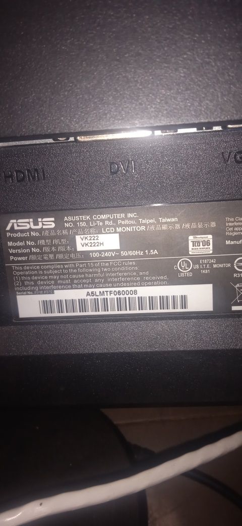 Монитор ASUS под ремонт
