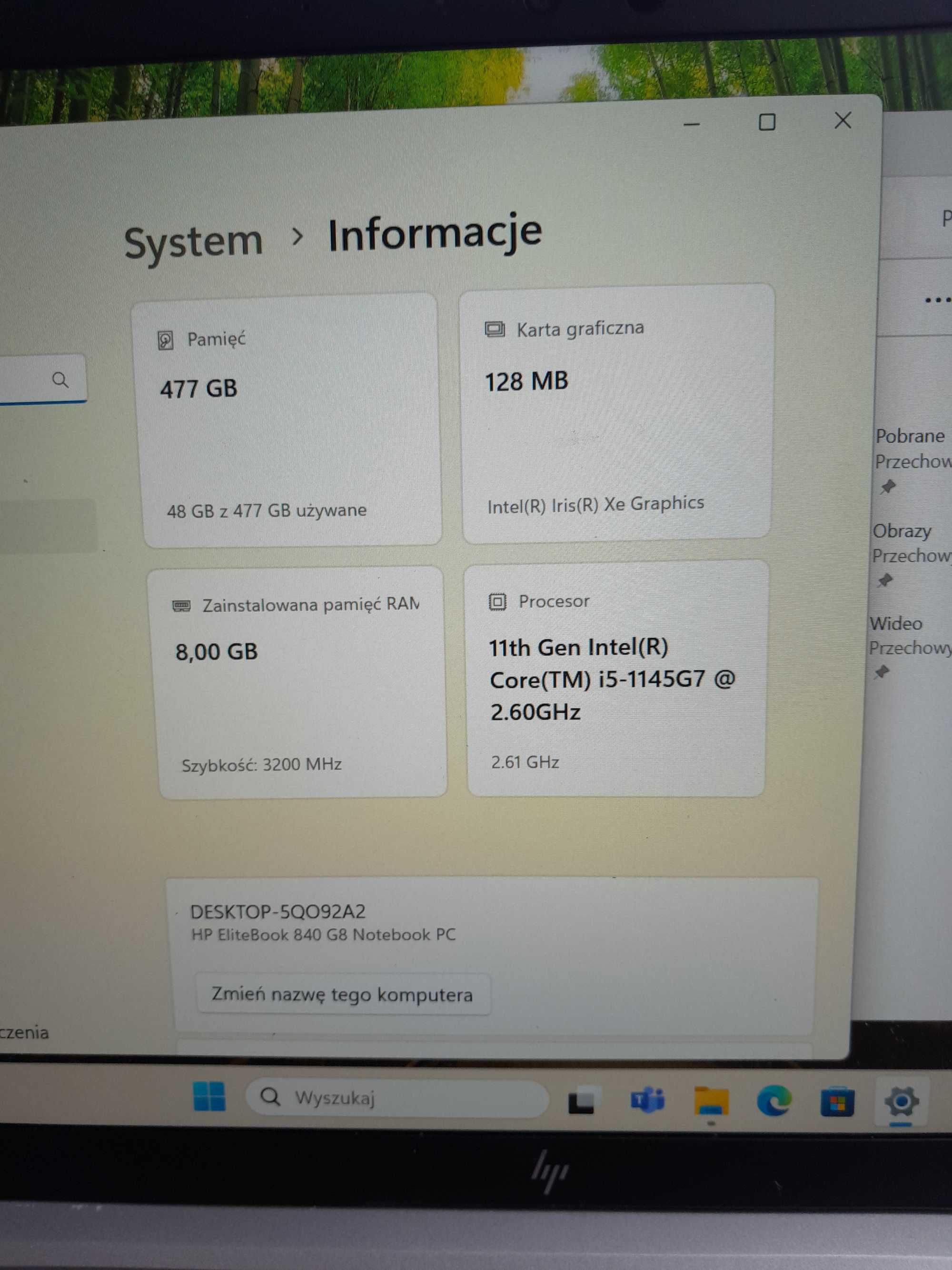 HP EliteBook 840 G8 i5 1145G7 8GB 512SSD