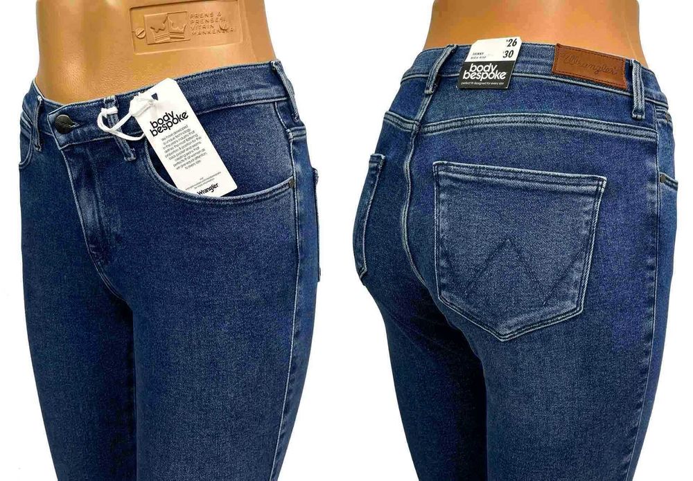 Spodnie damskie Wrangler High Rinse Skinny Blue Pepper W26 L30