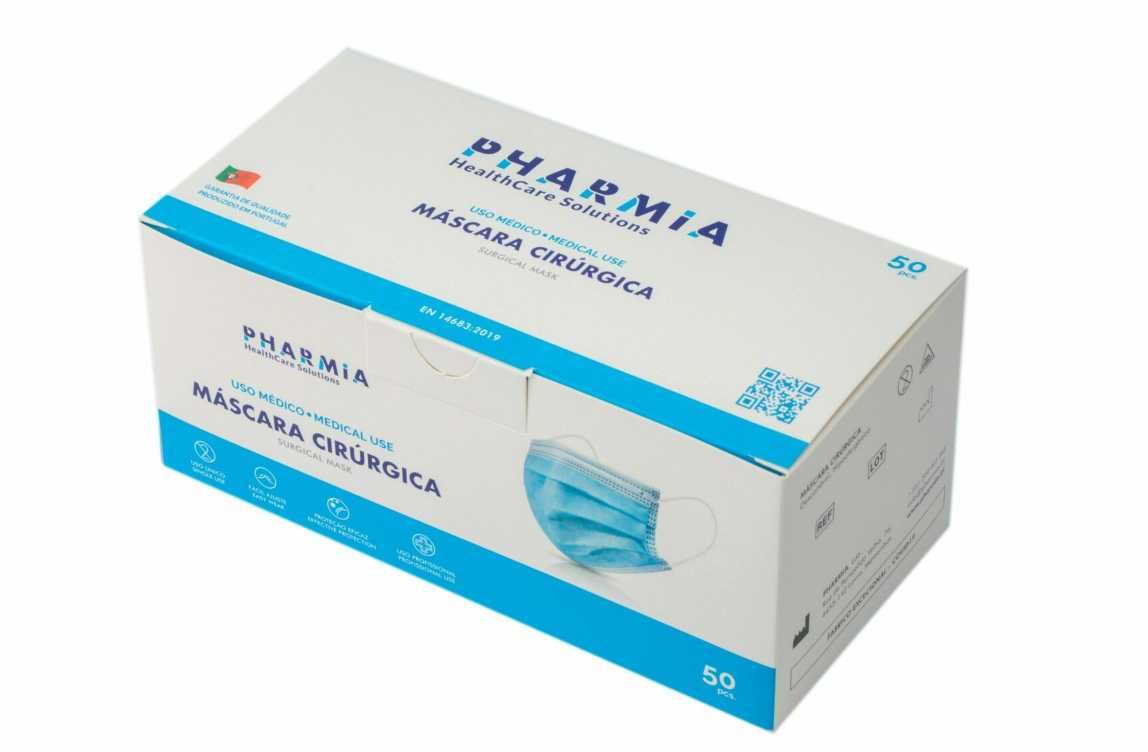 Máscaras Cirúrgicas Uso Médico Pharmia IIR Portuguesas (Novas Seladas)