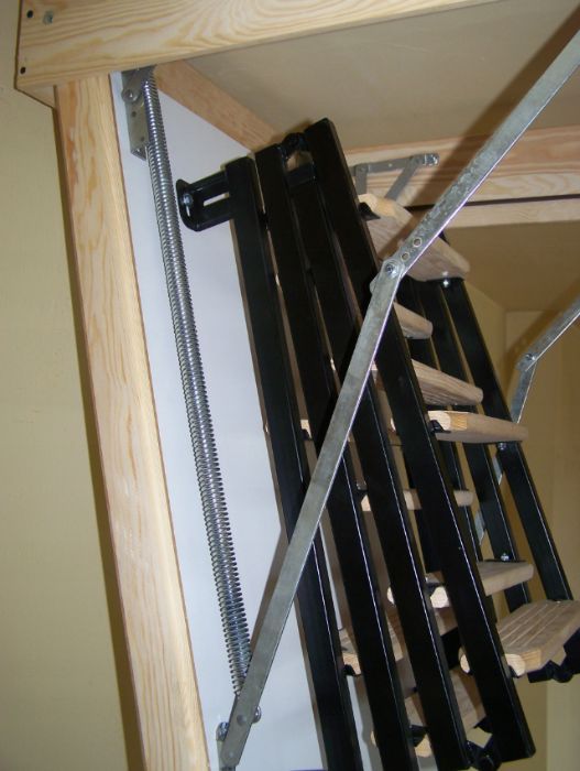 Schody strychowe ocieplane Termo metalowo-drewniane 70x100 gr. 53mm