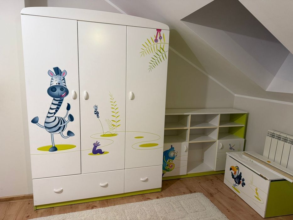Komplet meble dziecięce MEBLIK Happy Animals White