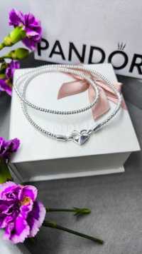 Naszyjnik choker Pandora s925 serduszko