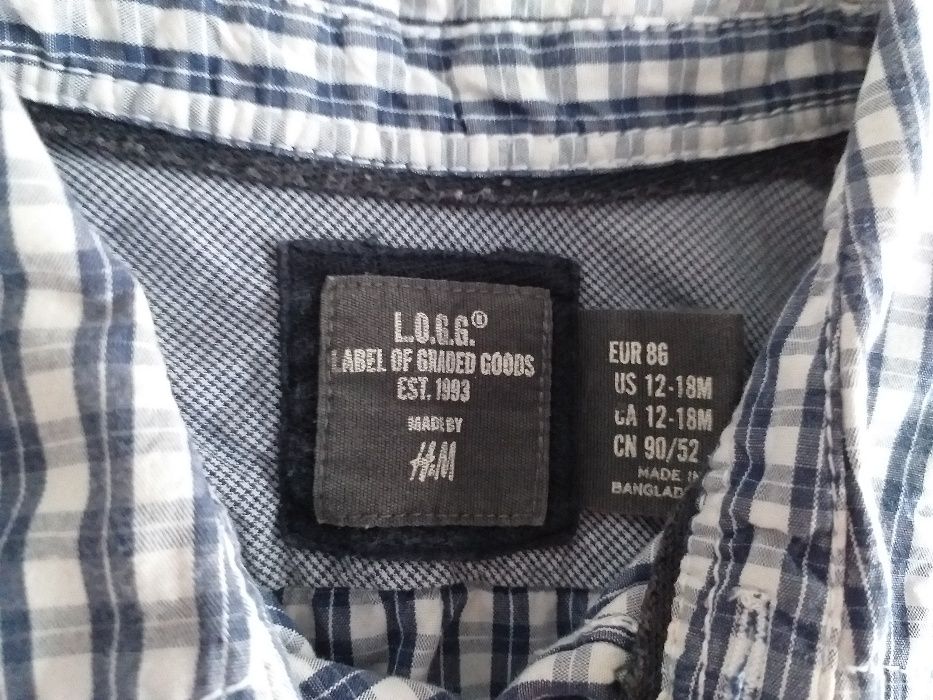 Zestaw koszul r.86-92 H&M, F&F dla chłopca