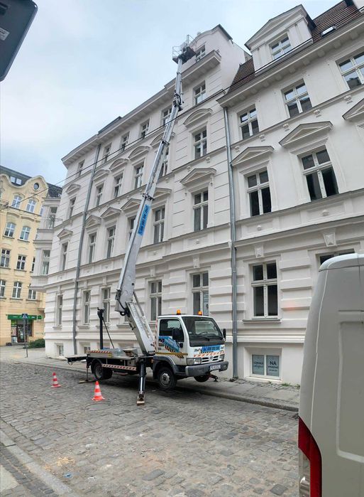 Usługi zwyżka - Podnośnik Koszowy Wynajem - Wycinka Drzew, wysięgnik