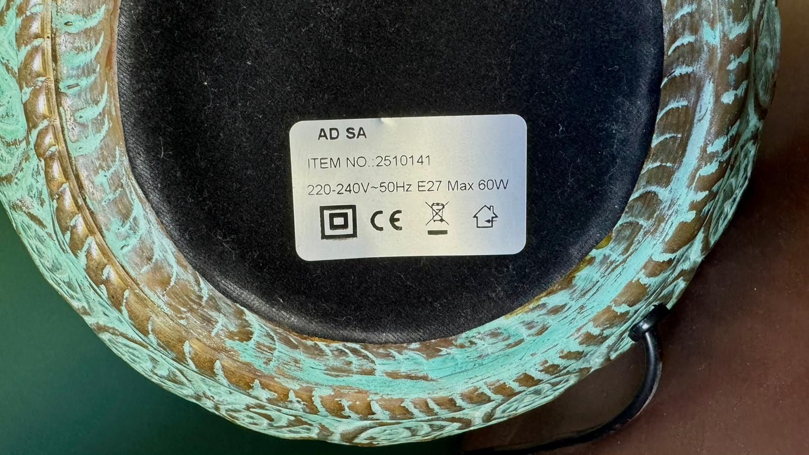 Lampa miętowa metalowa Almi Decor