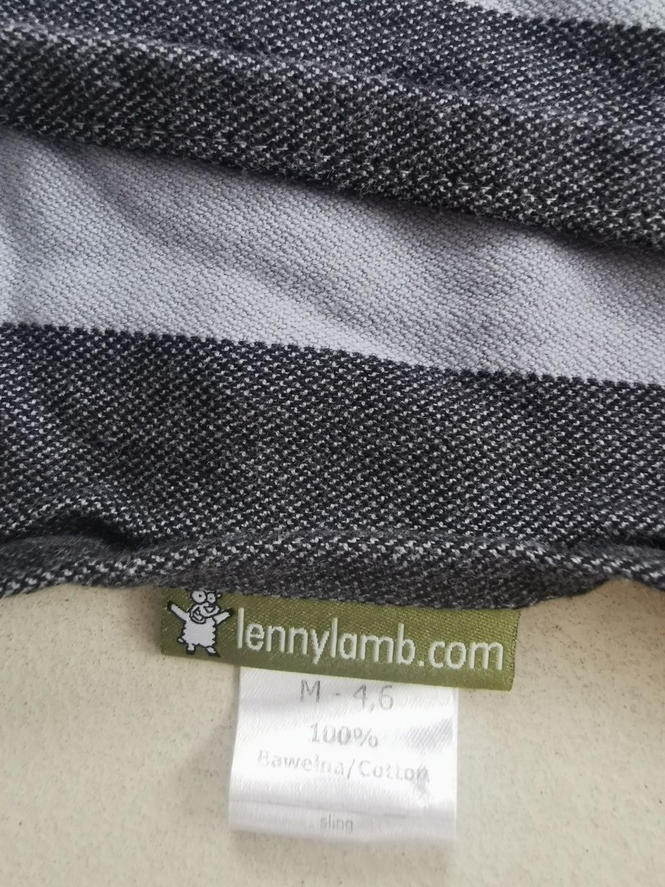 Chusta tkana LennyLamb 4.6 m szara +poradnik
