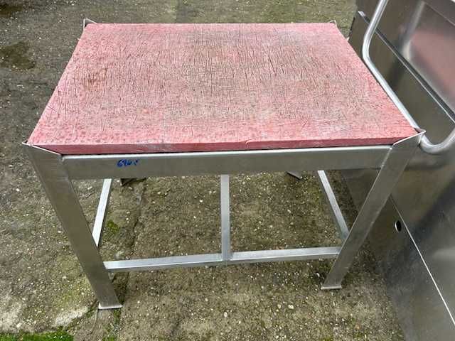 Kloc masarniczy, stolik z blatem z tworzywa 80 x 60 x 70