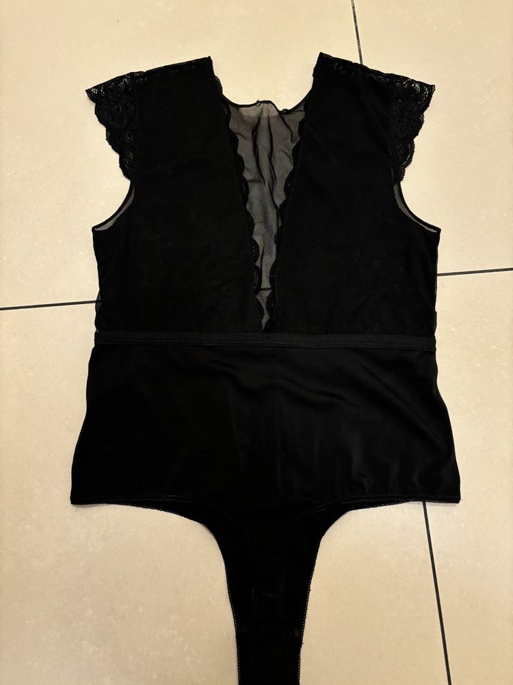 Czarne bielizniane siateczkowe body price
