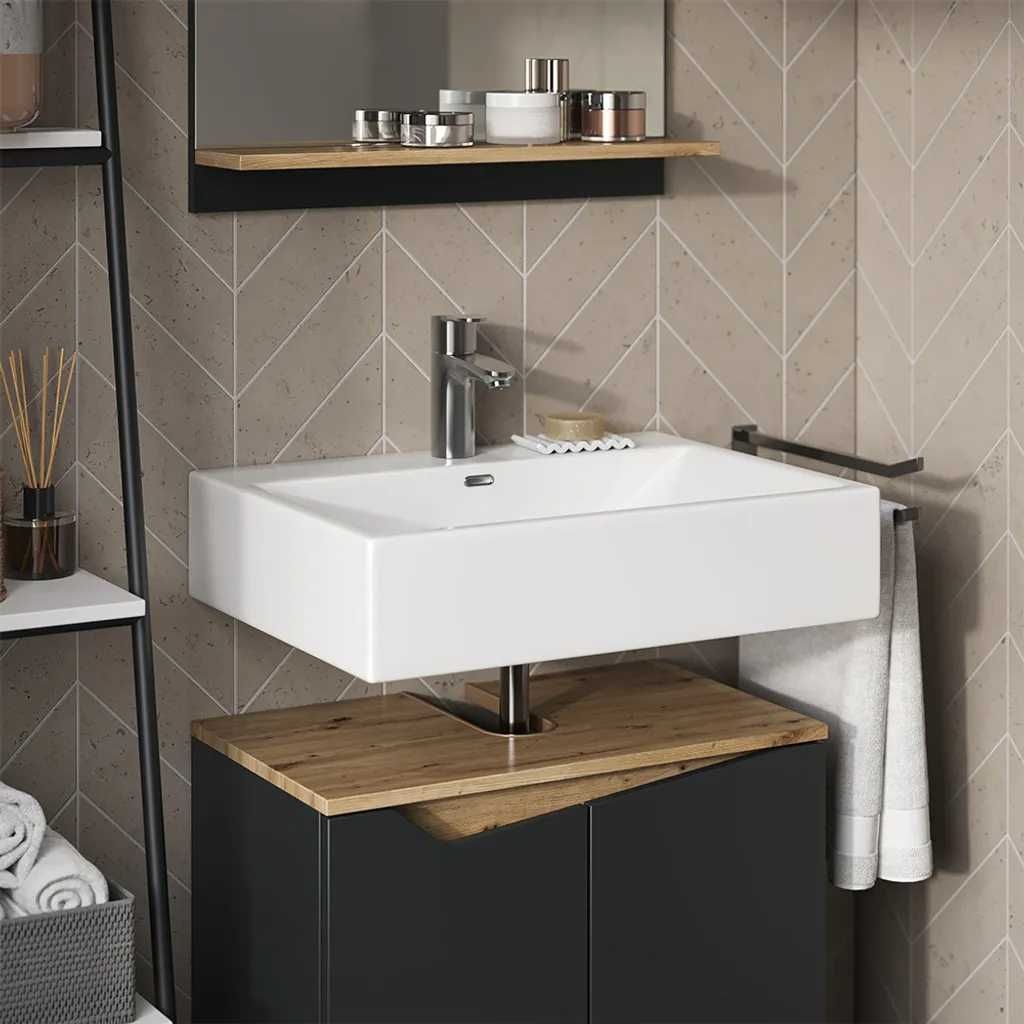 Szafka pod umywalkę Marelle 60 x 57  Antracyt/Dąb rzemieślniczy