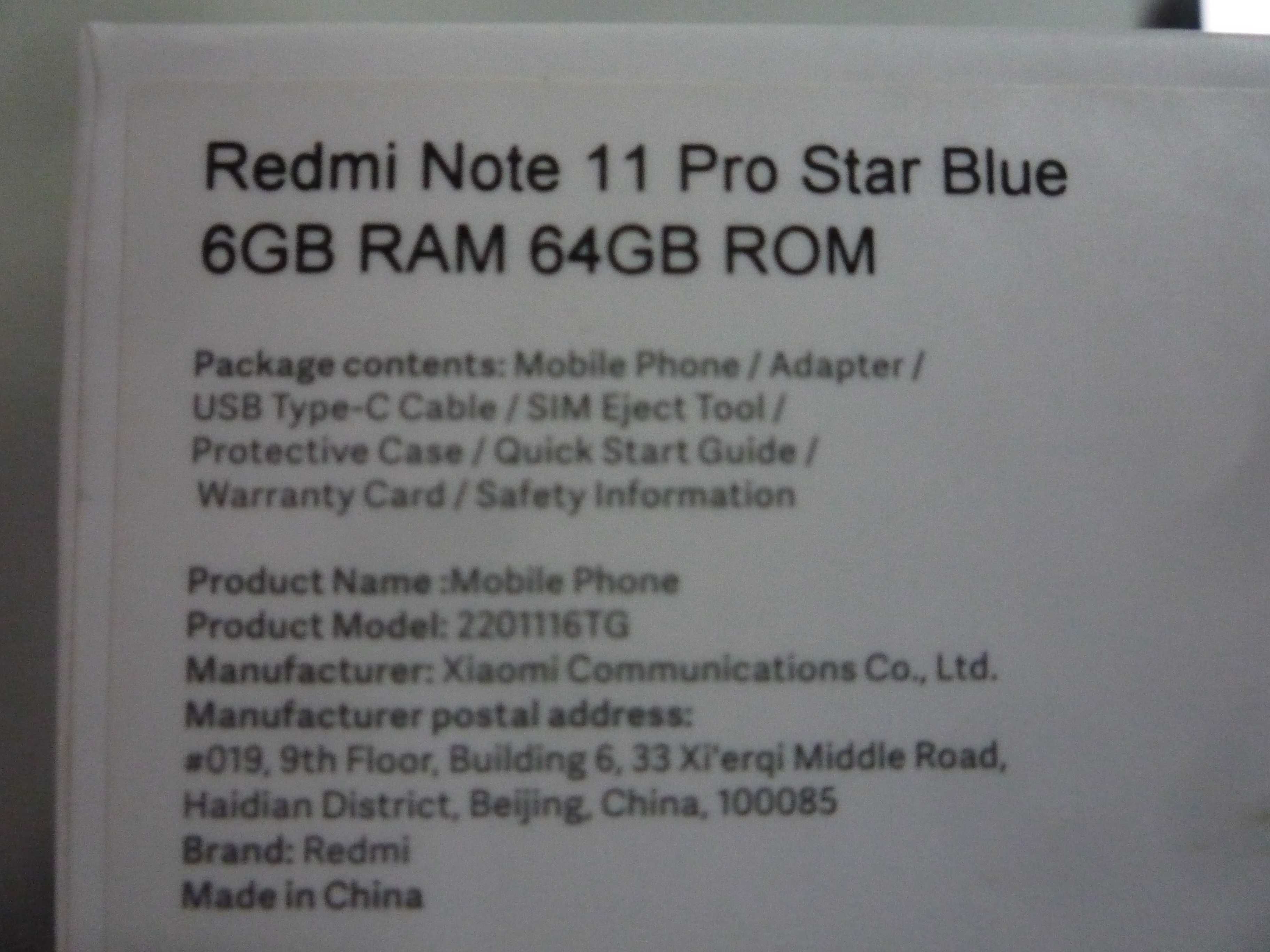 Smartfon Xiaomi Redmi Note 11 Pro 6 GB / 64GB