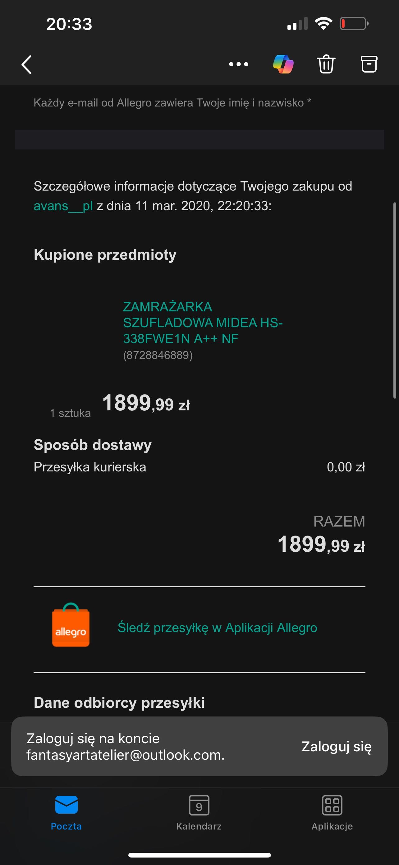 Zamrażarka szufladowa Midea HS-338FWE1N A++ NF