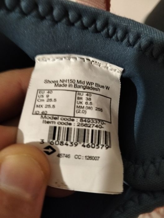 Bota caminhada azul escuro 40