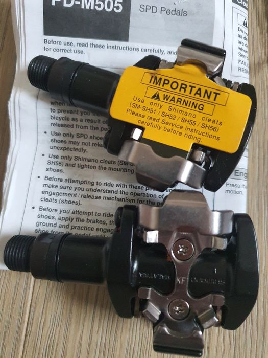 Pedały MTB SPD Shimano PD M505 + bloki SM-SH51