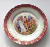 Porcelana Ćmielów Talerz Podstawek Scena Antyczna sygn 1930