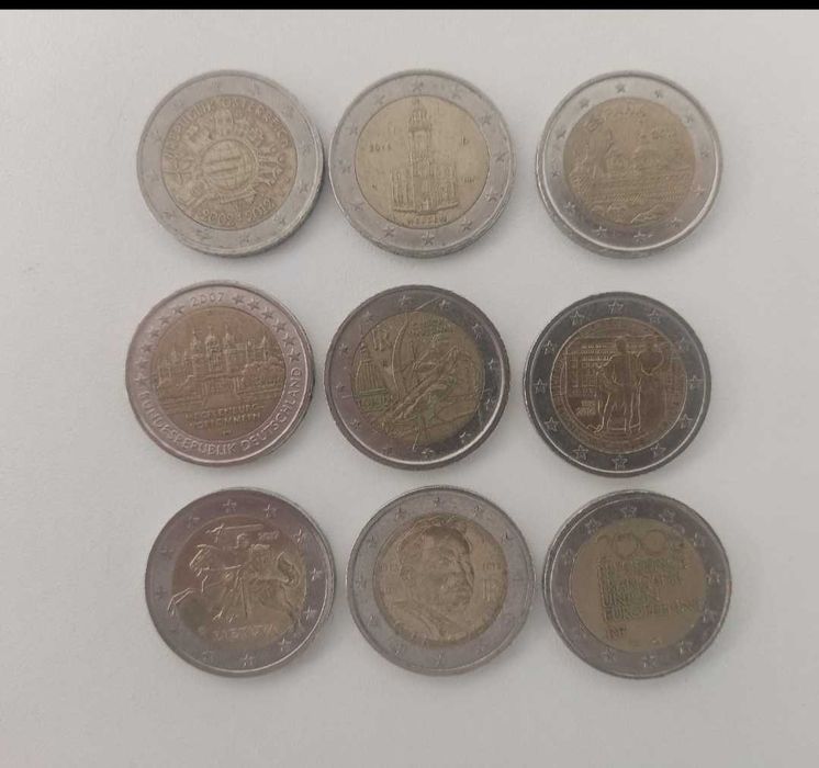 Moedas 2 euros para troca