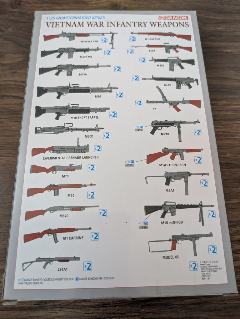 Dragon 3818 Vietnam War Infantry Weapons 1/35 BIAŁY KRUK