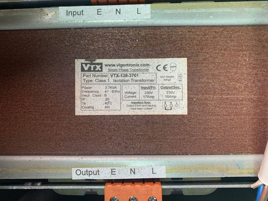 Однофазний ізолюючий трансформатор