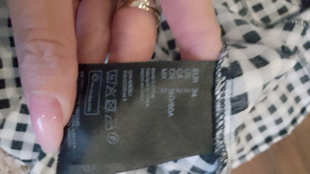 Sukienka h&m z krótkim rękawem,letnia,w kratę xs