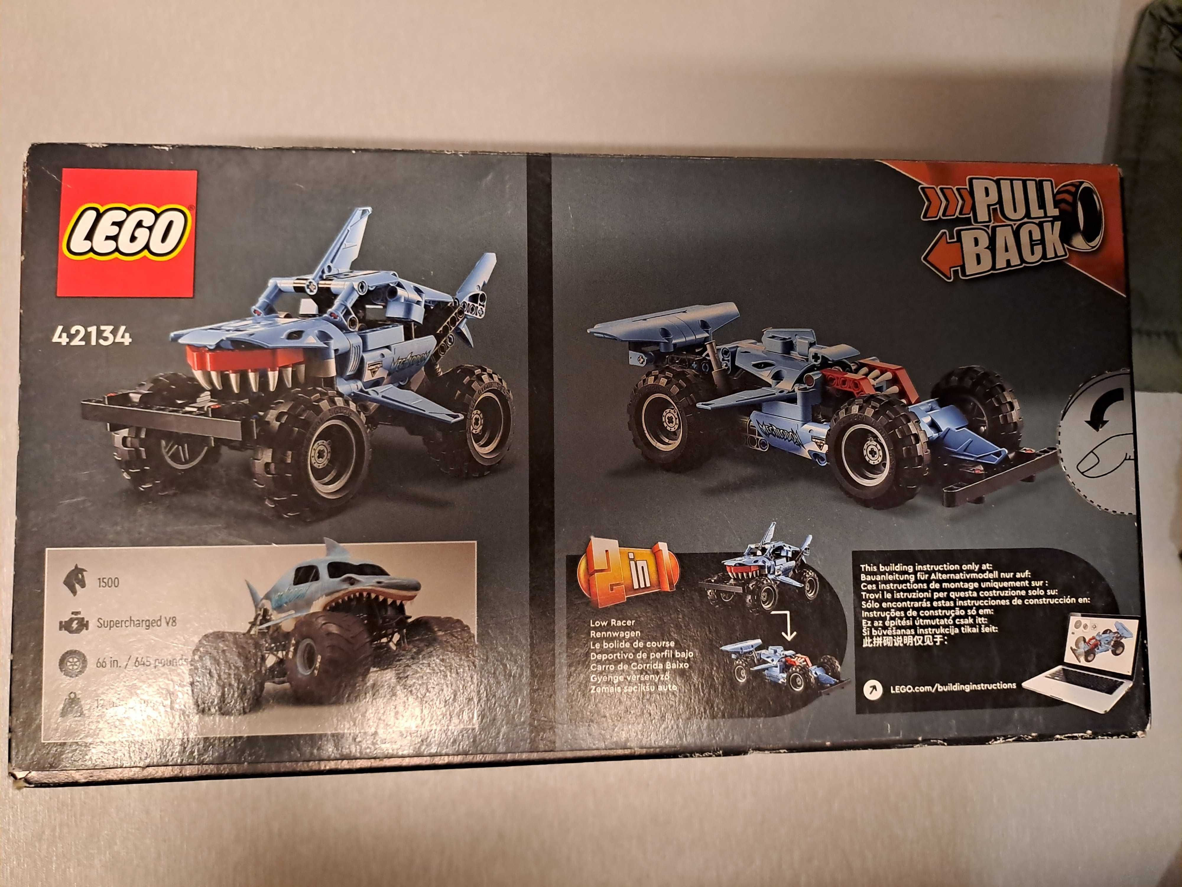 LEGO Technic 2w1 - Monster Jam Megalodon 42134 - napęd pull back