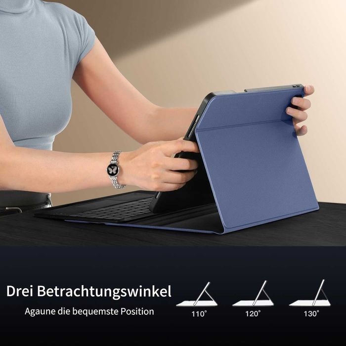 Vobafe etui klawiatura bluetooth touchpad LED iPad Pro 12,9' 3/4/5/6