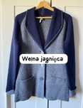 Wełniany żakiet marynarka kardigan żakietowy z wełny Laura Ashley