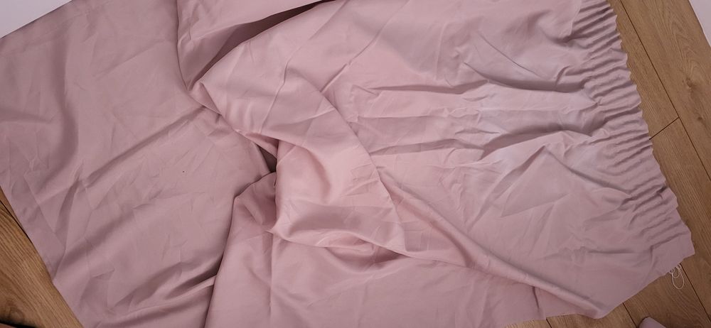 Zasłony pudrowy róż