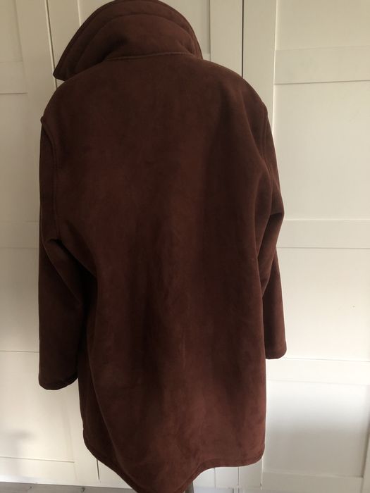 Włoski płaszcz damski skórzany rozm L-XL