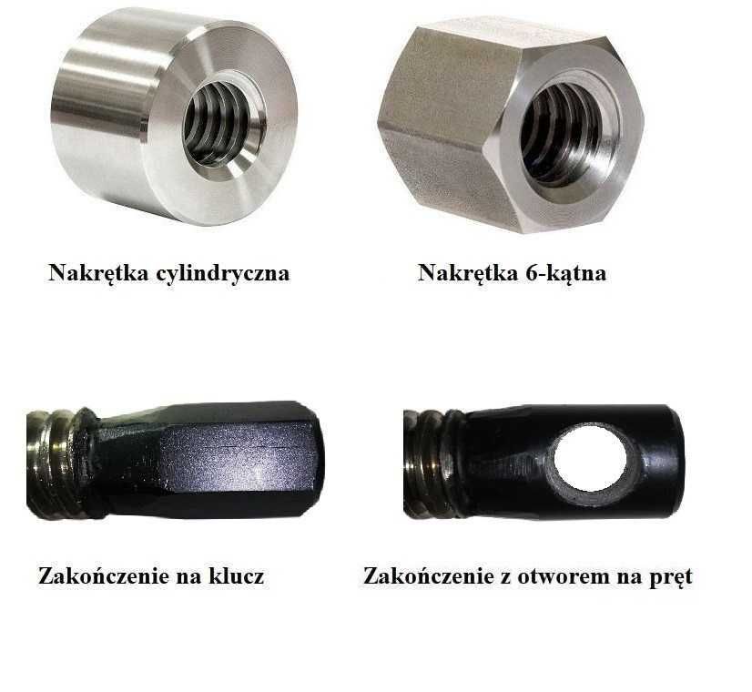 Śruba trapezowa tr 24x5 ścisk stolarski do pras imadło docisk prasa