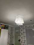 Lampa glamour biała sufitowa