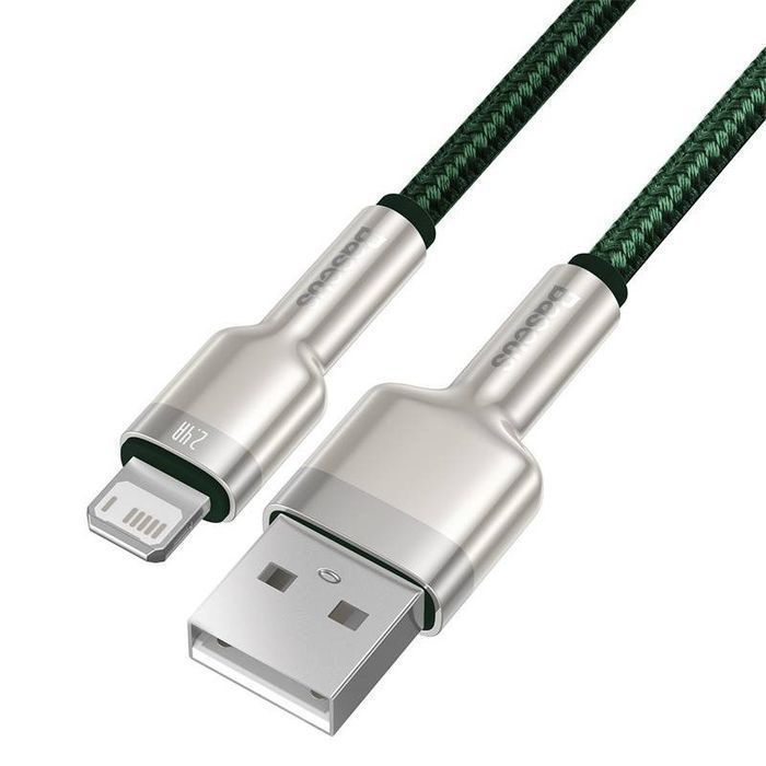 Kabel Usb Do Lightning Baseus Cafule, 2.4A, 1M (Zielony)