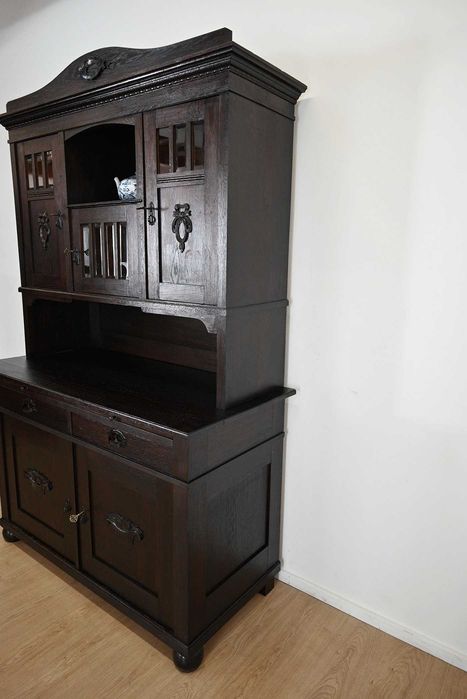 wysoki kredens międzywojenny lity dąb 072202