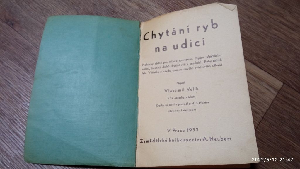 старый журнал Chytànì ryb na udici 1933