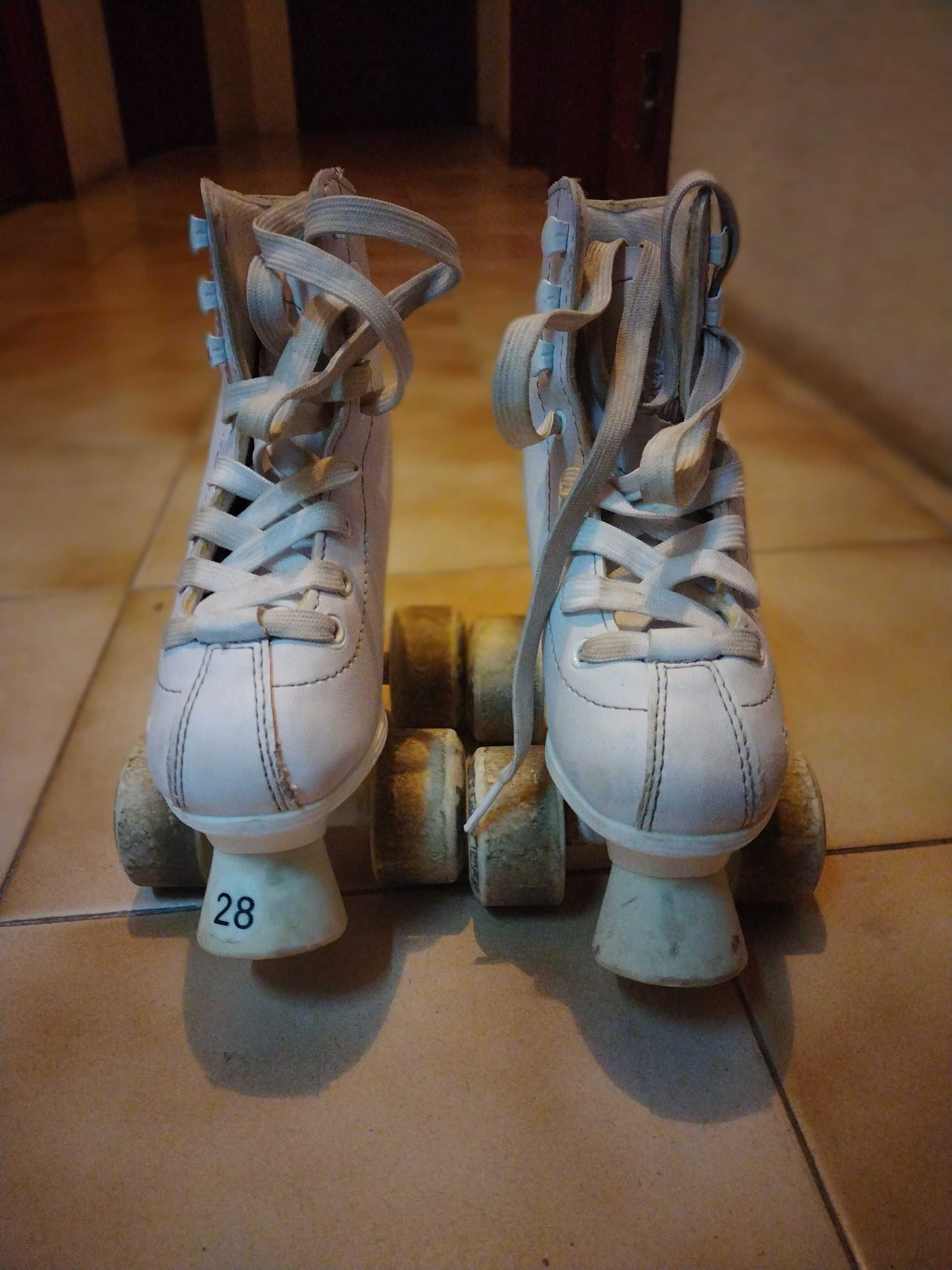 Patins Branco de 4 Rodas para Patinagem Artística Criança - 28