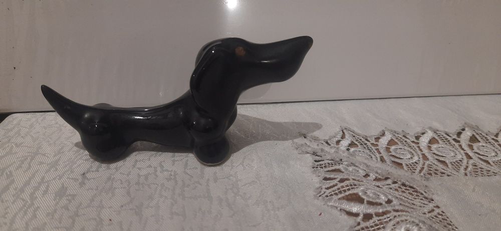 Pies jamnik ceramika prl