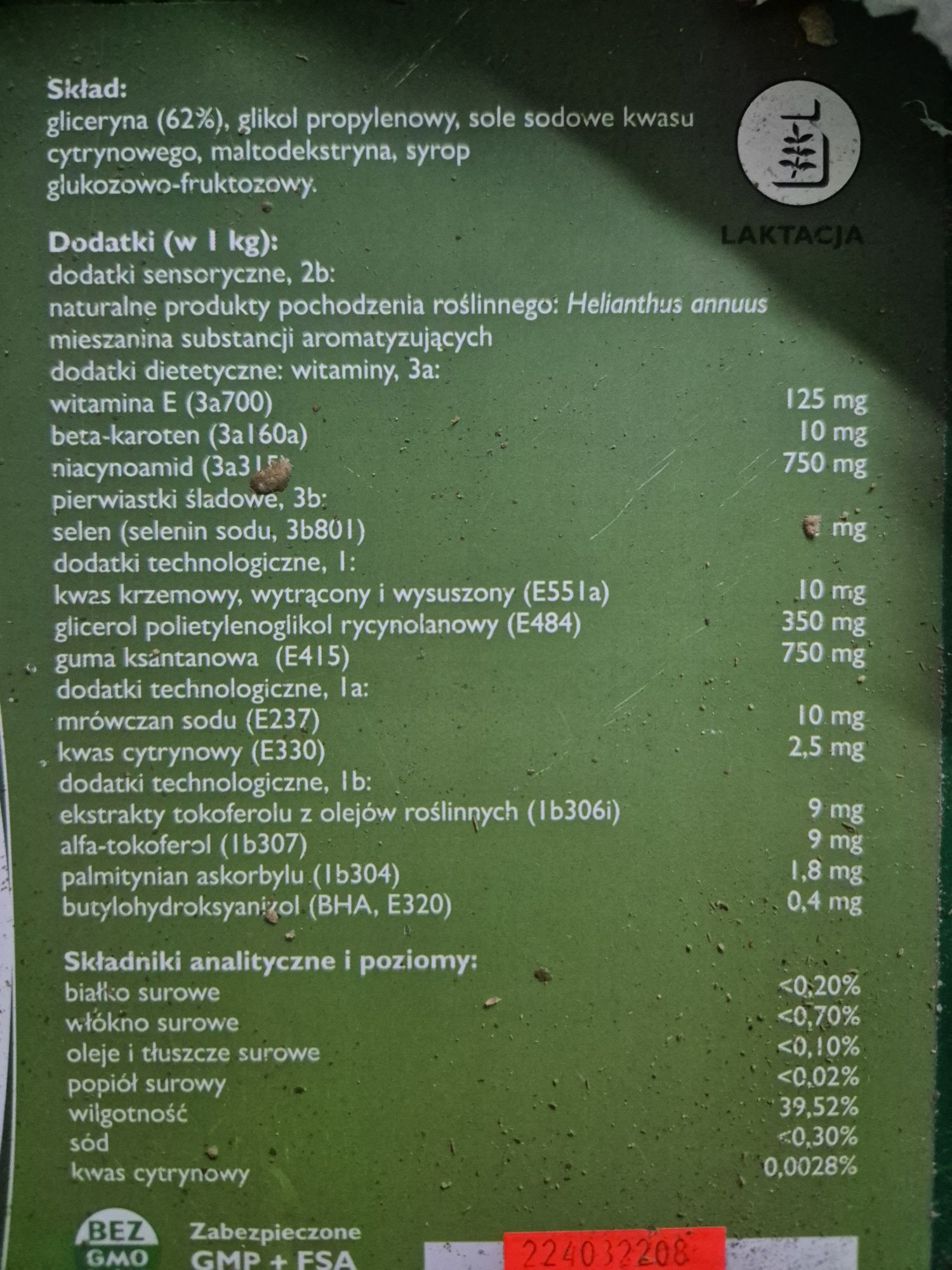 Płynna energia Max Over krowy mleczne z wit E 250kg transport gratis