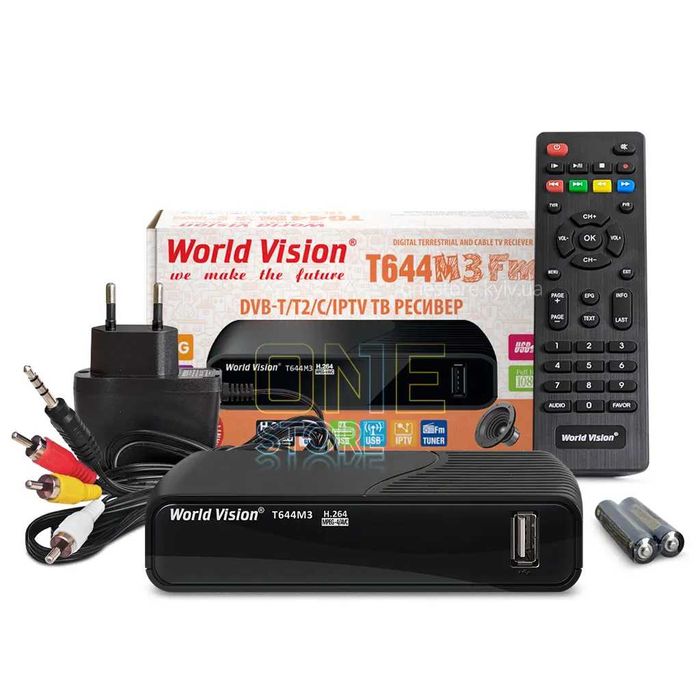 Цифровая приставка Т2 тюнер WorldVision T644 м2/м3 YouTube+Megogo+IPTV