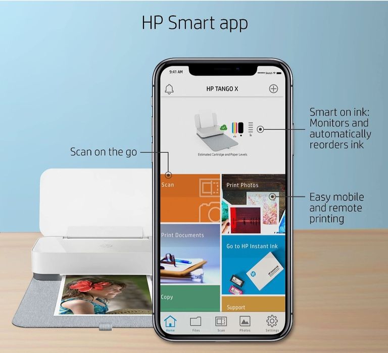 Kolorowa Drukarka HP Tango z Wi-Fi – ultra kompaktowa 389x246x91mm